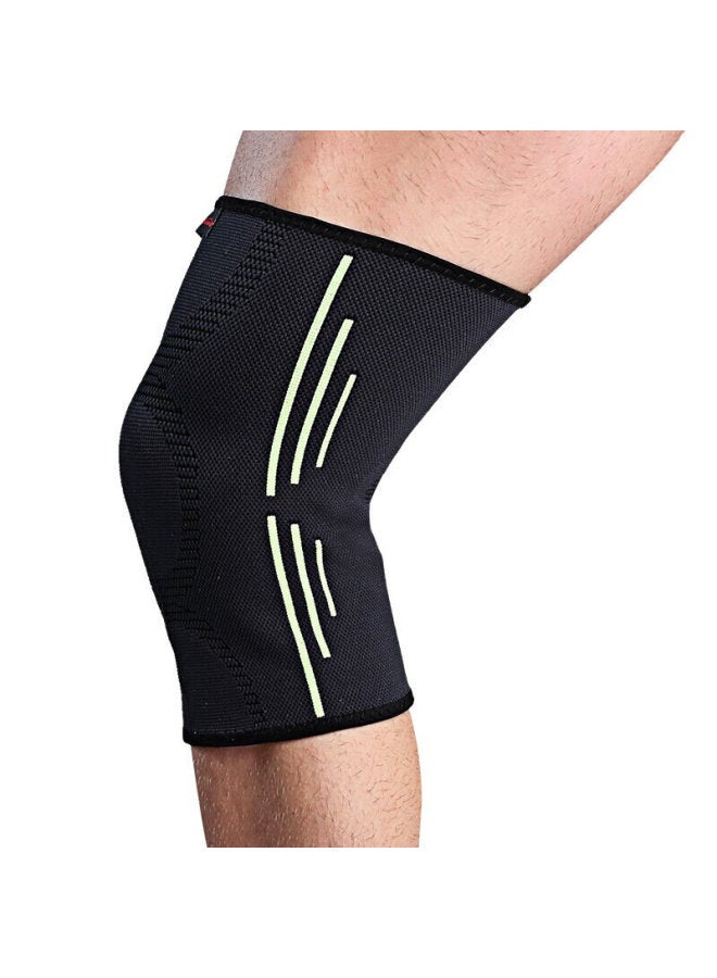 Lac Sports Running Knee Brace Outdoor Hiking Basketball Cycling Fitness Knee Support Green Stripe Single Piece M Size - Image 3