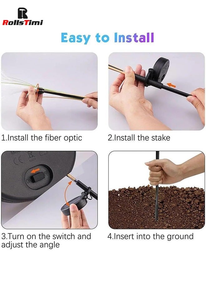 RollsTimi  Solar Flowers Lights Outdoor Waterproof, 2 Pack Solar Lily Flowers for Garden Decor, LED Color Changing Garden Lights Outdoor for Pathway Yard Patio Decoration - Image 4