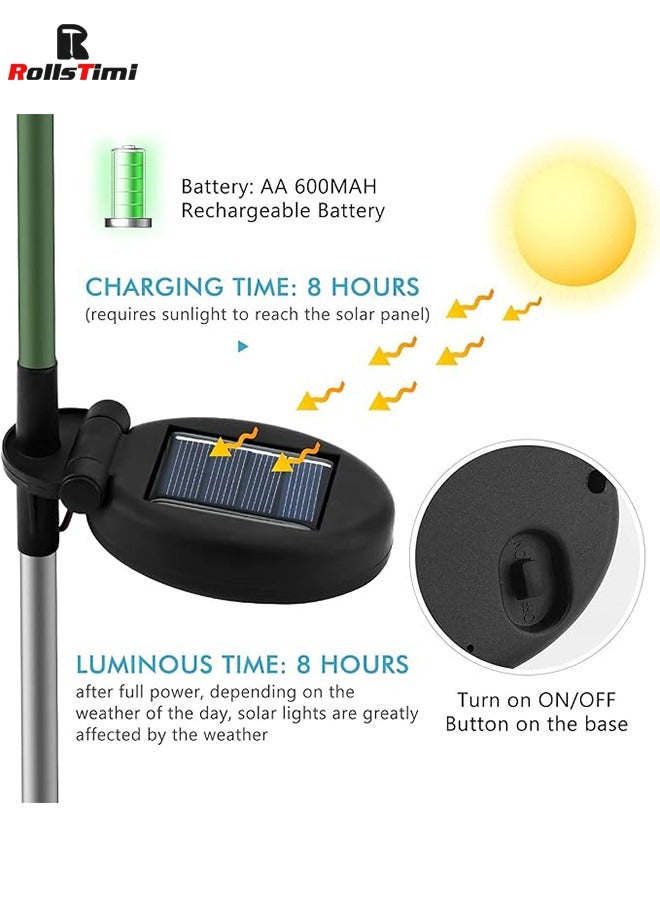 RollsTimi  Solar Flowers Lights Outdoor Waterproof, 2 Pack Solar Lily Flowers for Garden Decor, LED Color Changing Garden Lights Outdoor for Pathway Yard Patio Decoration - Image 5