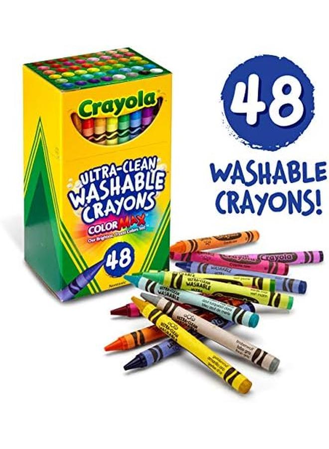 Crayola Ultra Clean Washable Color Max Crayons Standard Size Set Of 48 - Image 2