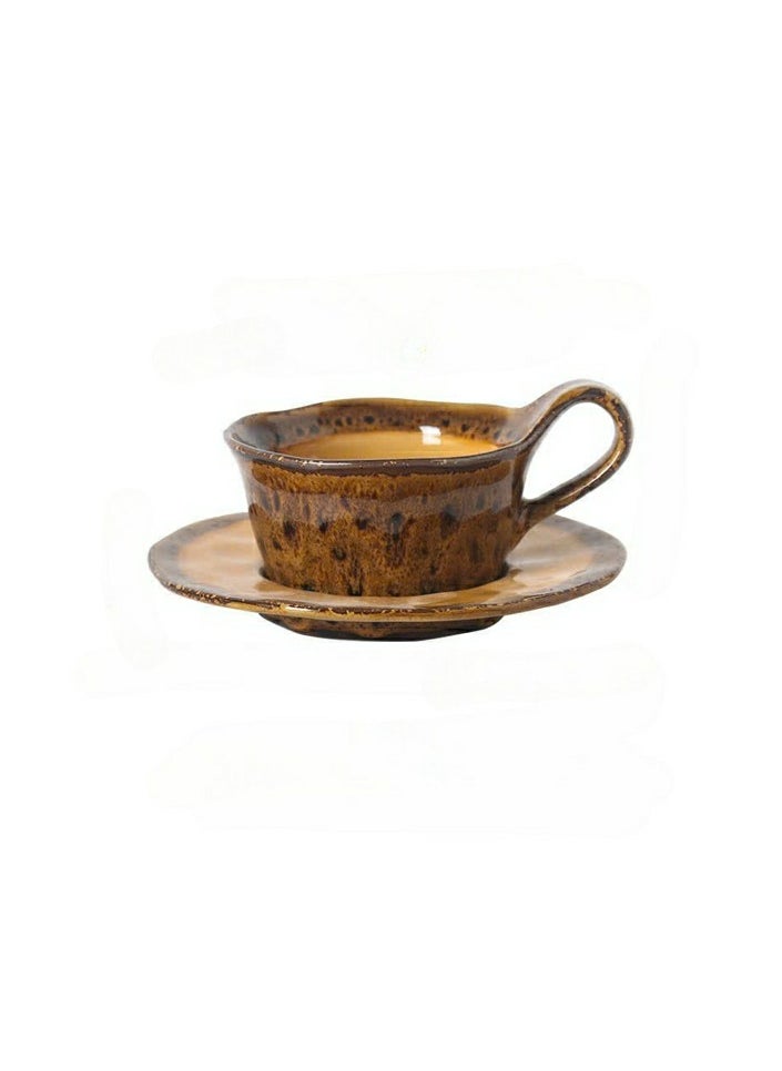 Qahwa Elegant coffee cup with saucer made of ceramic  - Image 2