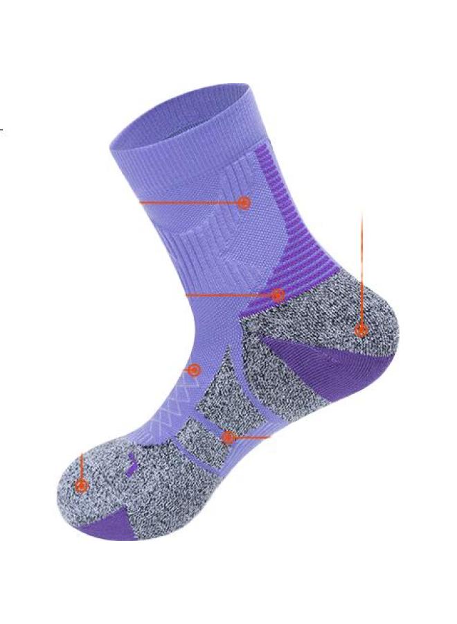 Tfo Quick-Dry Coolmax Outdoor Socks, Comfortable Running Sports Socks, Hiking Socks 2202481, Women'S Purple - Image 1