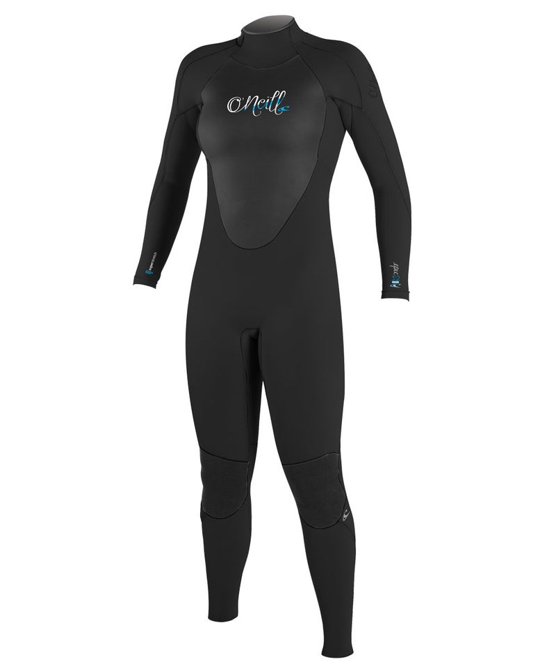 O'Neill Women's Epic 4:3mm Back Zip Full Wetsuit, Durable Warmth with Good Flexibility for Surfing, Paddleboarding, Kayaking, and Your Favorite Water Activities, Black/Black/Black, 6 - Image 1