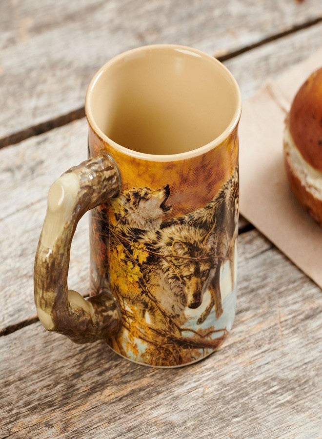 Wild Wings Wolves Sculpted Mug by Lee Kromschroeder - Image 3