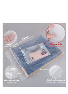 DUNISO Shirt Packaging Bags, 11x15 inch Reclosable Poly & Plastic Bags for Packaging Clothes, Shirts, Jeans, Pants, T-Shirts, Frosted Zip Lock Bags with Vent Hole for Travel Storage(One size)  - Image 5