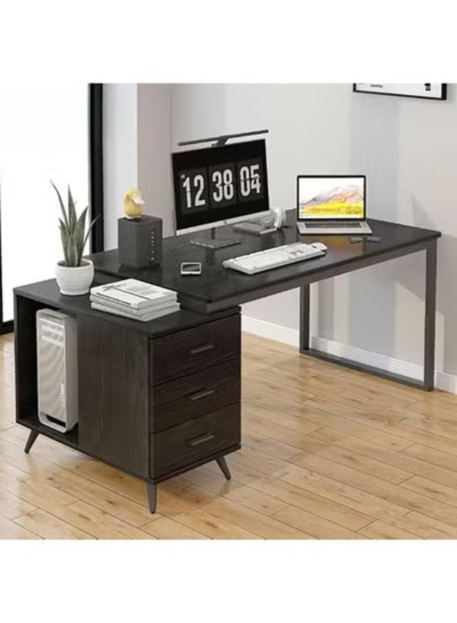 زي سي إم - هابي طاولة كمبيوتر وطاولة متعددة الوظائف للمكتب المنزلي مقاس 120 سم مع 3 أدراج - Image 1