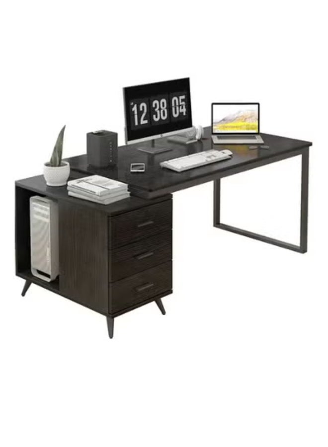 زي سي إم - هابي طاولة كمبيوتر وطاولة متعددة الوظائف للمكتب المنزلي مقاس 120 سم مع 3 أدراج - Image 3