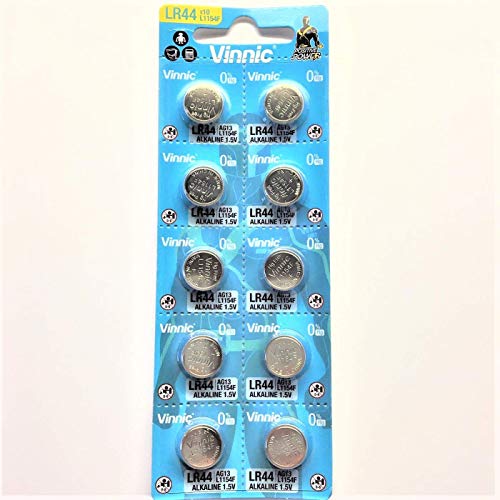 Vinnic 10 x Vinnic Size LR44 V357 357 AG13 L1154 Alkaline Watch Battery - Image 2