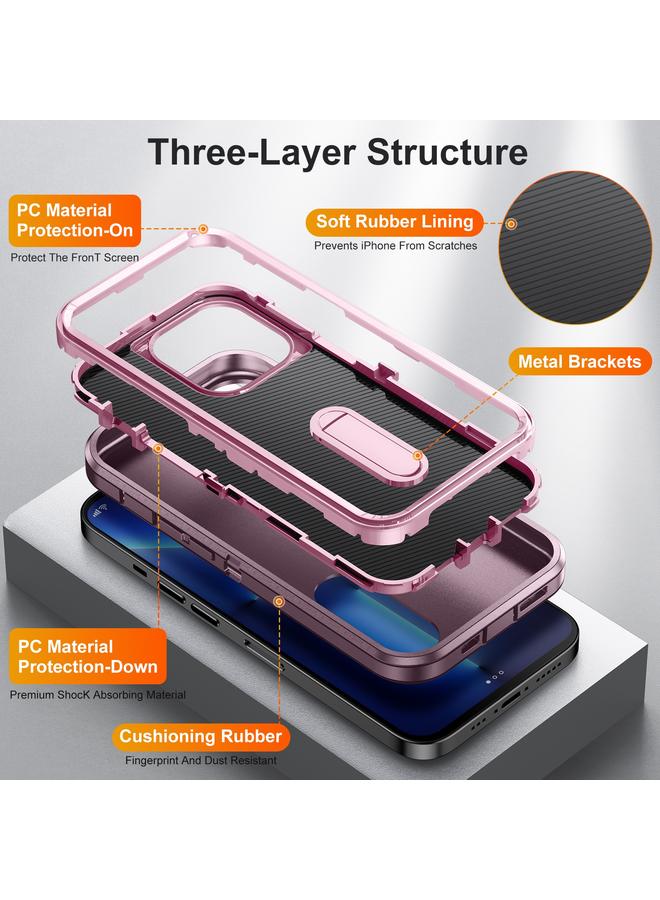 Zaboon Case For iPhone 13 Pro Max 3 in 1 Rugged Holder Phone Case - Image 4