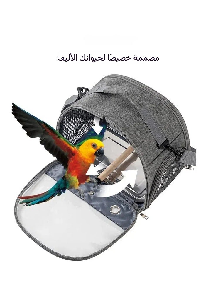 Generic Bird Bag Portable Bird Cage Waterproof Hamster Parrot Cage Collapsible eon Starling Small Pet Cockatiel Outing Bag  - Image 3