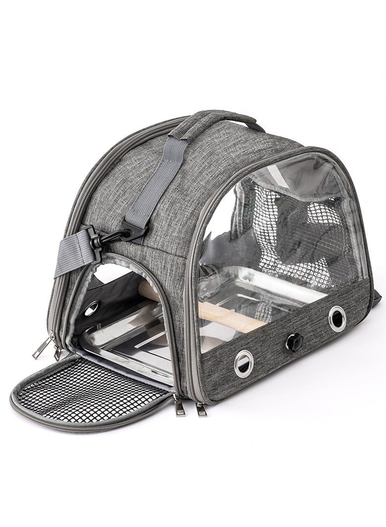Generic Bird Bag Portable Bird Cage Waterproof Hamster Parrot Cage Collapsible eon Starling Small Pet Cockatiel Outing Bag  - Image 4