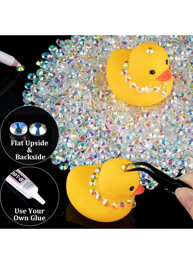 BELLEBOOST 6000Pcs 4Mm Resin Rhinestones Bulk Transparent Ab Flatback Round Jelly Rhinestones Bedazzling Non Hotfix Crystal Gems Large Quantity Wholesale For Diy Crafts Clothes Tumblers Face Makeup Manicure - Image 5