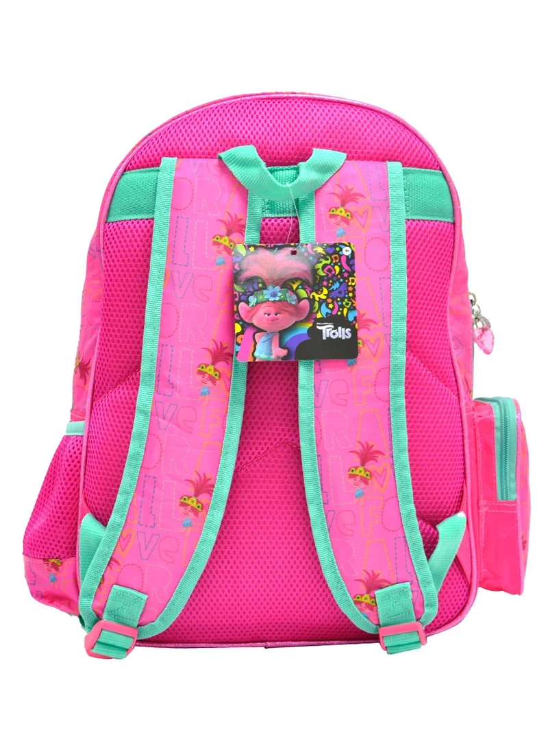 يونيفرسال Girls Trolls Smile Happy Backpack 16 Inches Multicolour