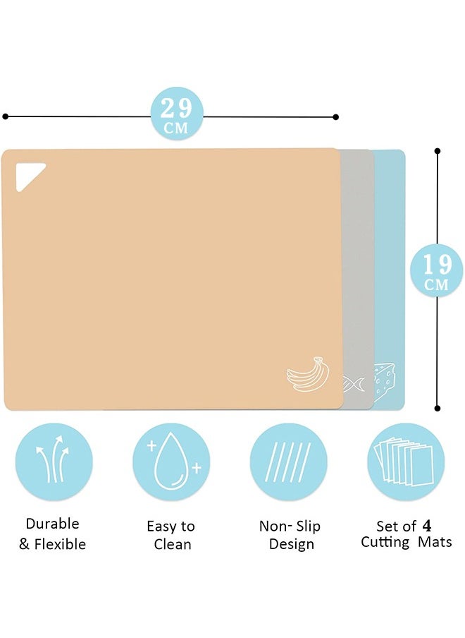 Lemon 4PCS Kitchen Cutting Board Set, with Food Icons, Preventing Cross Contamination of Different Foods  - Image 5