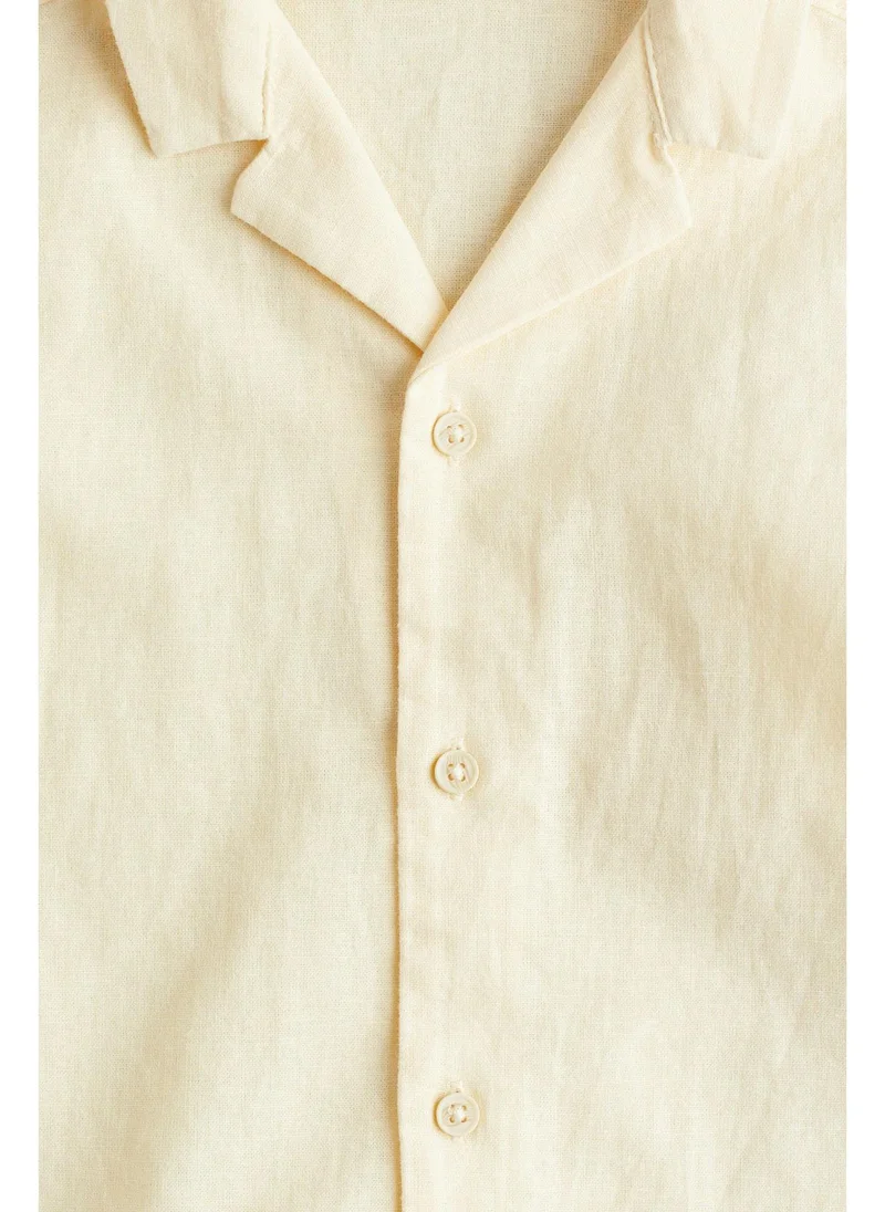 اتش اند ام Linen-blend resort shirt