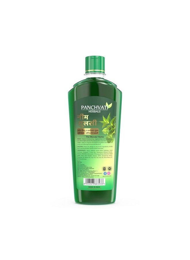Panchvati Herbals Neem Tulsi Anti Dandruff Hair Fall Control Shampoo With Conditioner Promotes Growth Of Soft And Healthy Hair 450 Ml  - Image 3