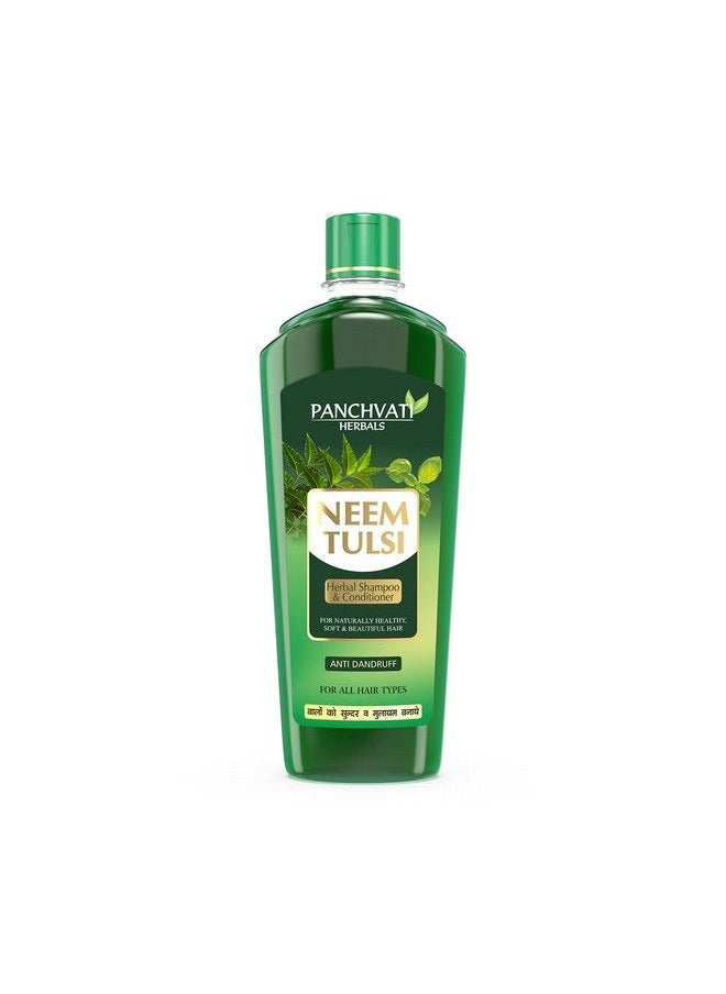 Panchvati Herbals Neem Tulsi Anti Dandruff Hair Fall Control Shampoo With Conditioner Promotes Growth Of Soft And Healthy Hair 450 Ml  - Image 2