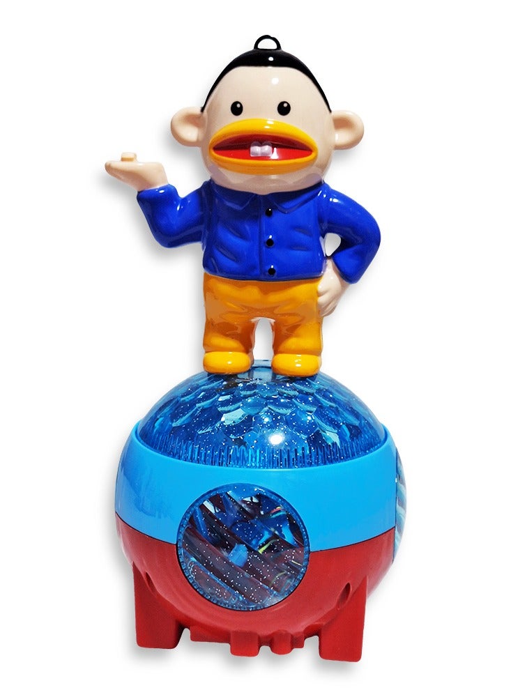 Ramadan Lantern, Great Musical Action Toy for Kids, Dancing Ramadan Lantern with Cartoon Characters on Luminous Moving Ball Cute Ramadan Lanterns, New Ramadan Lantern Toy for Kids, Model ZR138-24, Blue - Image 1