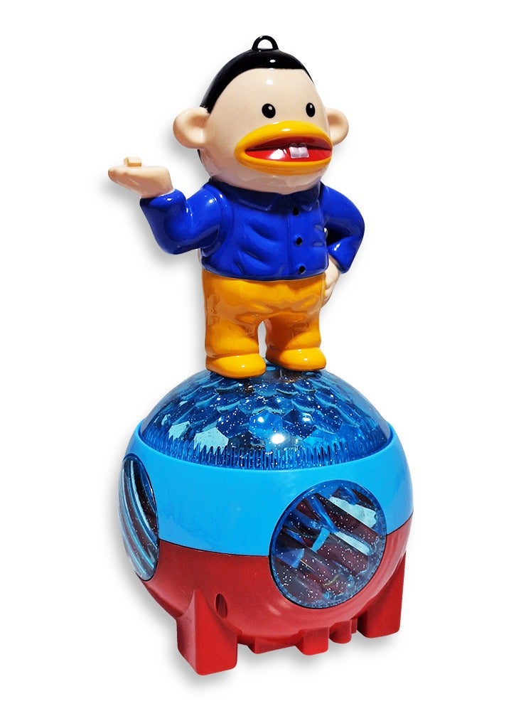 Ramadan Lantern, Great Musical Action Toy for Kids, Dancing Ramadan Lantern with Cartoon Characters on Luminous Moving Ball Cute Ramadan Lanterns, New Ramadan Lantern Toy for Kids, Model ZR138-24, Blue - Image 3