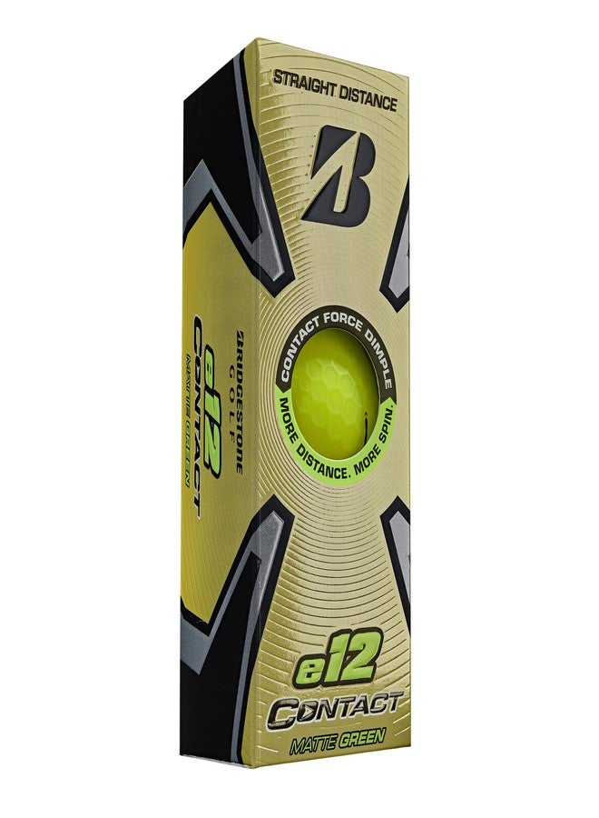 Bridgestone Golf 2023 e12 Contact Matte Green Golf Balls - Image 2