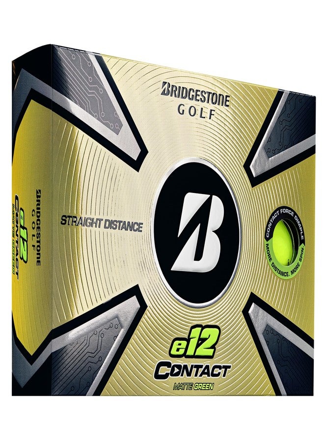 Bridgestone Golf 2023 e12 Contact Matte Green Golf Balls - Image 1