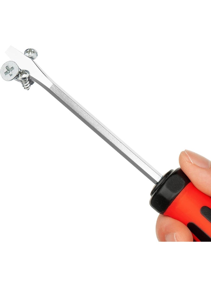 jetechtool جيتك كاب ضارب مفك براغي مشقوق، فولاذ Cr-V برأس مسطح مع طرف مغناطيسي، مقبض TPR ناعم مريح، بسمك 8 مم وطول 250 مم - GTH8-250- - Image 3