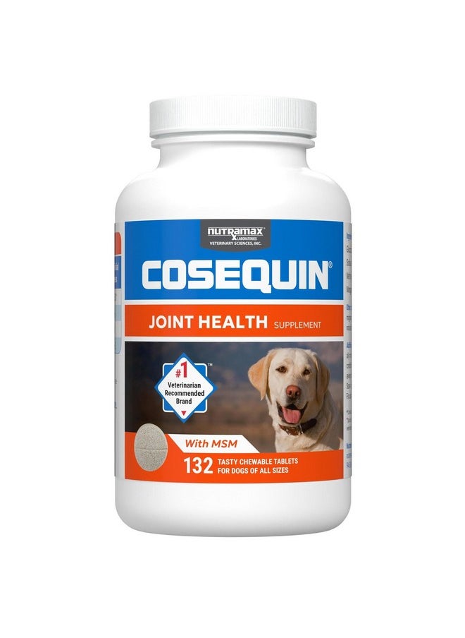 Nutramax Laboratories Nutramax Laboratories Cosequin Maximum Strength Joint Health Supplement for Dogs - With Glucosamine, Chondroitin, and MSM, 2 Pack, 264 Total Chewable Tablets  - Image 1