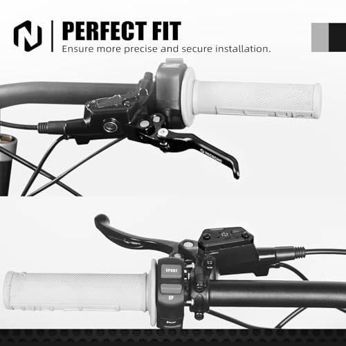 NICECNC Black Front Rear Brake Levers Brake Reservoir Covers Compatible with Surron Light bee XS L1E Motorcycle Aluminum CNC Brake Lever Compatible with Segway X160 X260 See Fitment - Image 3