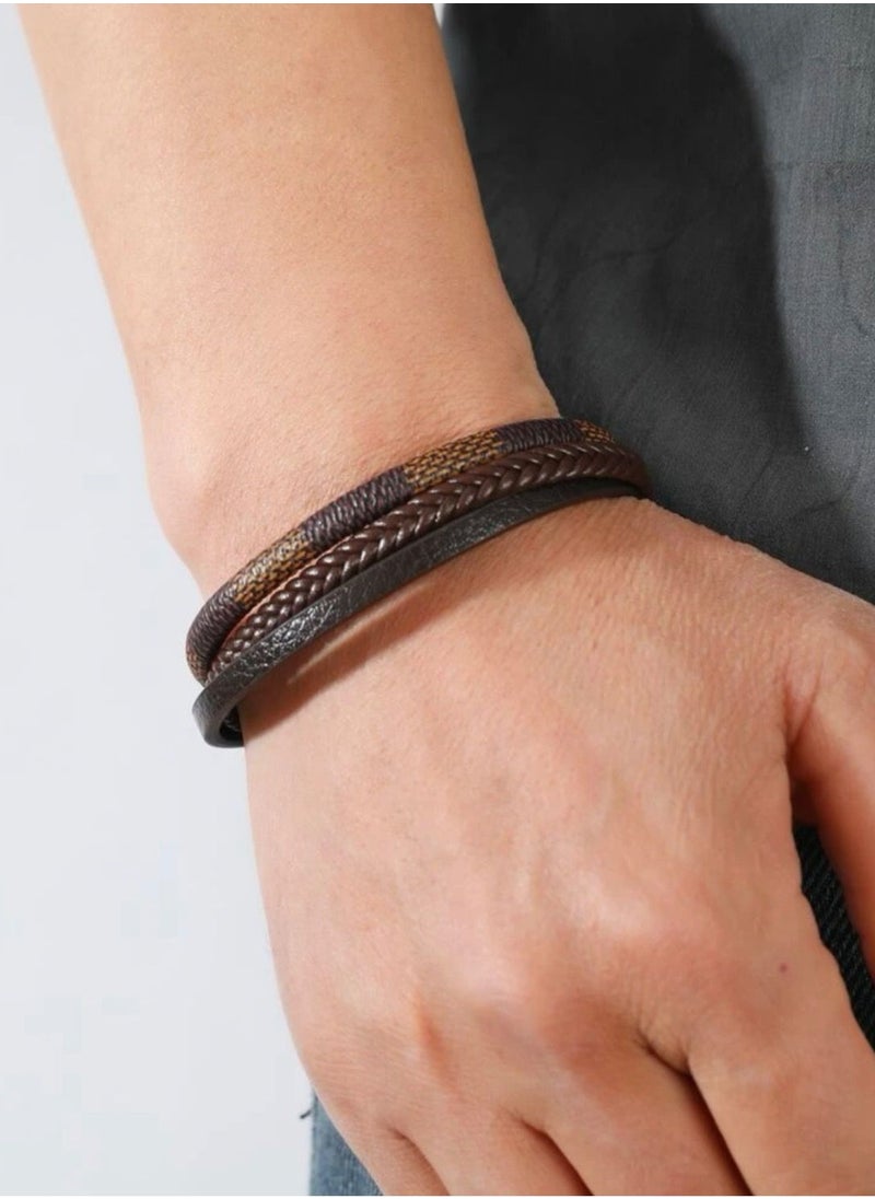 Luxury Concept - Elegant High Quality Of PU Leather Bracelet For Men - Image 1