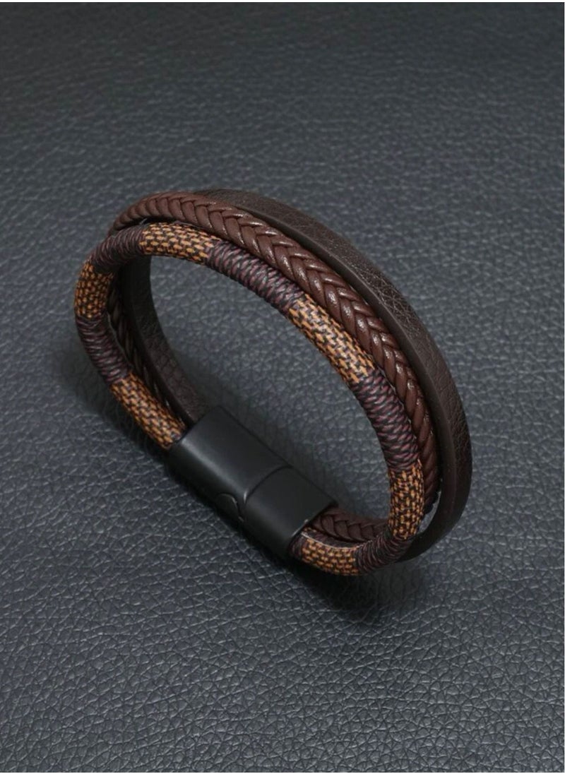 Luxury Concept - Elegant High Quality Of PU Leather Bracelet For Men - Image 1