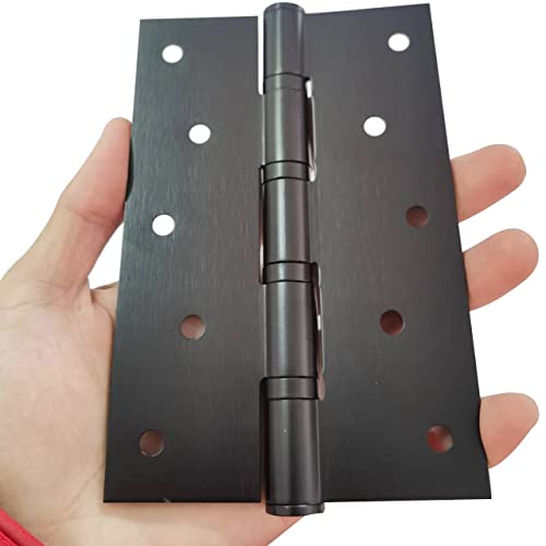 Hoobar Heavy Duty Door Hinges Stainless Steel Ball Bearing Hinges 6 Inch Door Hinge for Interior & Exterior Doors Square Corners,Heavy Duty Wood Door with Mounting Hardware 2 Pack (Black, 6 Inch) - Image 4