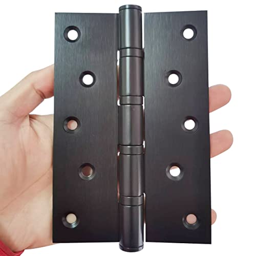 Hoobar Heavy Duty Door Hinges Stainless Steel Ball Bearing Hinges 6 Inch Door Hinge for Interior & Exterior Doors Square Corners,Heavy Duty Wood Door with Mounting Hardware 2 Pack (Black, 6 Inch) - Image 5