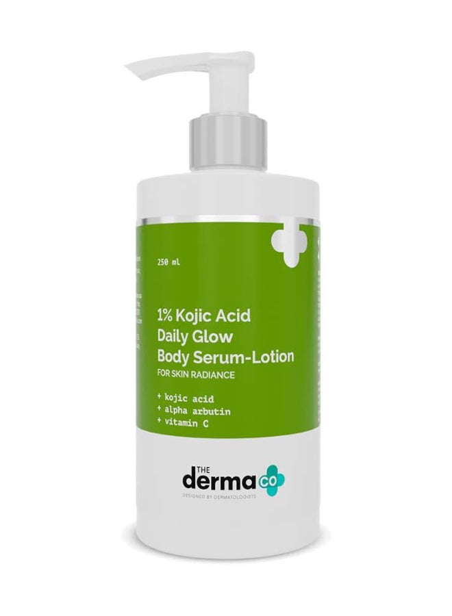 THE derma Co لوشن مصل الجسم اليومي من ذا ديرما كو 1% حمض الكوجيك لإشراق البشرة - 250 مل - Image 1