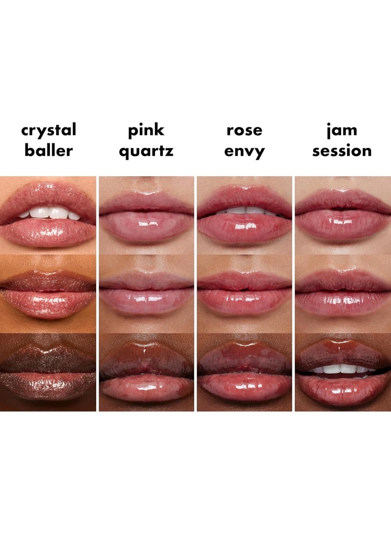 elf Glow Reviver Quad Goals Lip Oil Kit, Lip Gloss For A High-Gloss Finish & Sheer Wash Of Color, Non-Sticky, Vegan & Cruelty-Free, 4 Glosses - Image 3