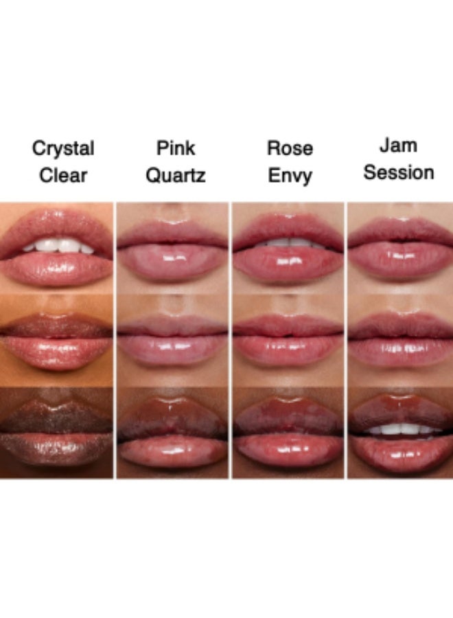 elf Glow Reviver Quad Goals Lip Oil Kit, Lip Gloss For A High-Gloss Finish & Sheer Wash Of Color, Non-Sticky, Vegan & Cruelty-Free, 4 Glosses - Image 3