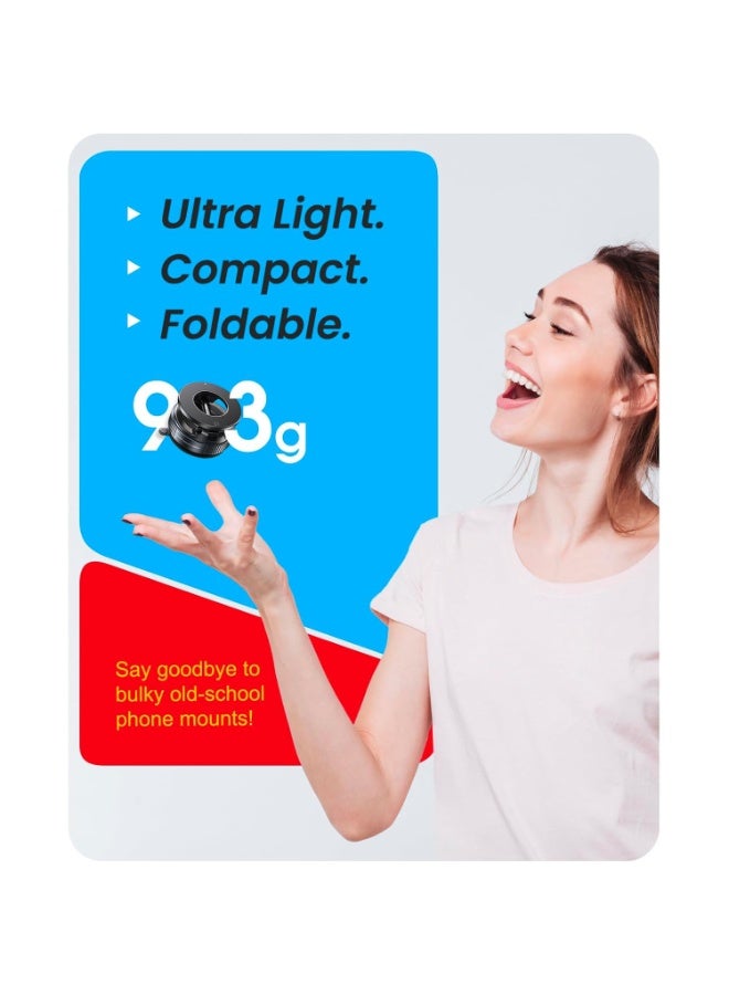 K007 Magnetic Suction Cup Phone Mount for Magsafe, 360° Adjustable Magnetic Car Phone Holder, Pocket Size Foldable Car Mount - Image 2