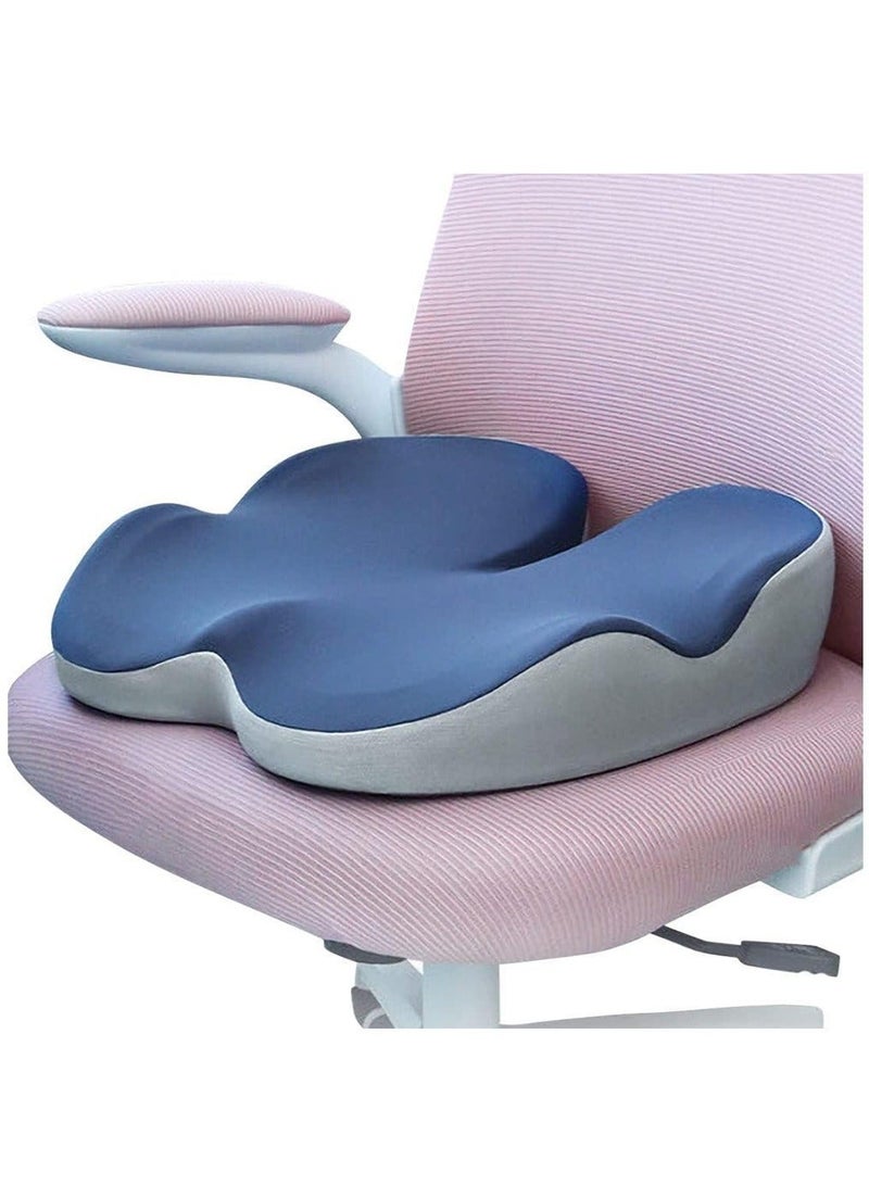 MEDOOSI Seat Cushion, Non-Slip Chair Cushion with Memory Foam, Tailbone Cushions for Pressure Relief, Computer & Car Seat Cushion (Blue) - Image 1