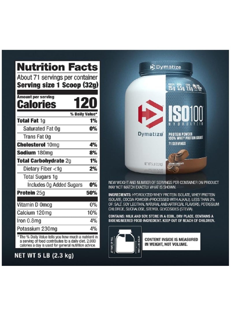 Dymatize ISO 100 Isolated Whey Protein aND Body Builder Creatine 30 Servings, 25g of Protein, 5.5g BCAAs- Gourmet Chocolate, 5 lb - Image 5