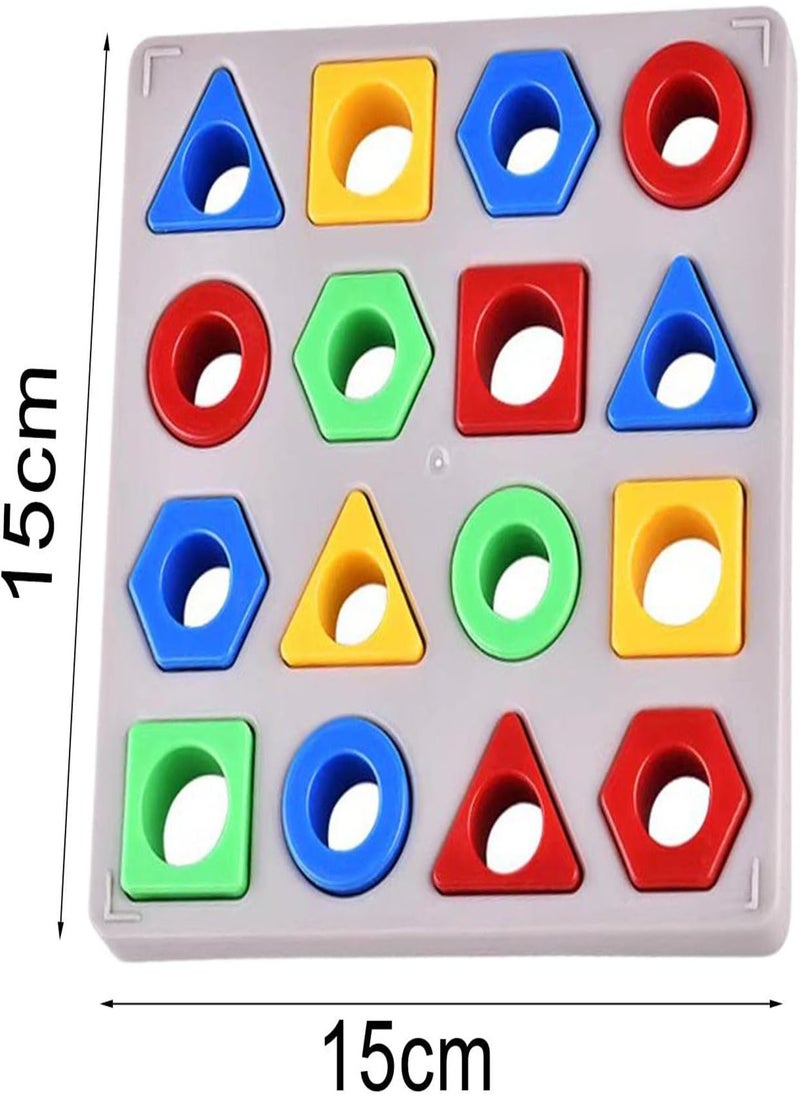 GGOOT - Geometric Shape Fast Matching Game, Board Game With Shape Puzzles For 2 Players, Children's Fast Reaction Concentration Training, Imroving Hand-Eye Coordination Educational Toy Geared - Image 1