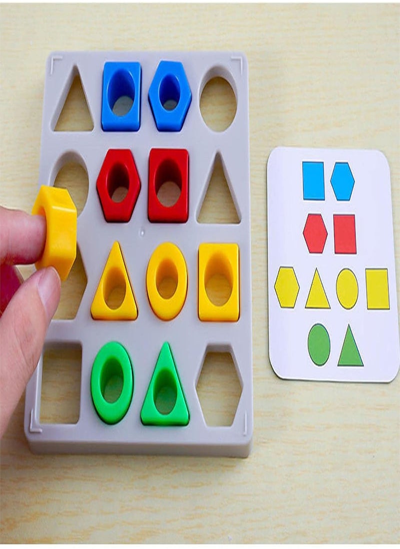 GGOOT - Geometric Shape Fast Matching Game, Board Game With Shape Puzzles For 2 Players, Children's Fast Reaction Concentration Training, Imroving Hand-Eye Coordination Educational Toy Geared - Image 1