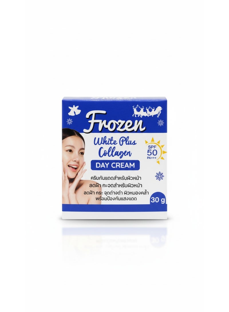 Frozen Collagen Frozen White Plus Collagen Day Cream SPF50 PA+++ 30g | Daily Face Moisturizer with Collagen & UV Protection for Smooth Radiant Skin