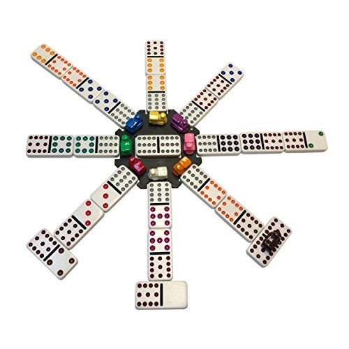 WE Games Mexican Train Dominoes Double Twelve Premium Ivory Tiles Colorful Dots Family and Adult Board Game - Image 5