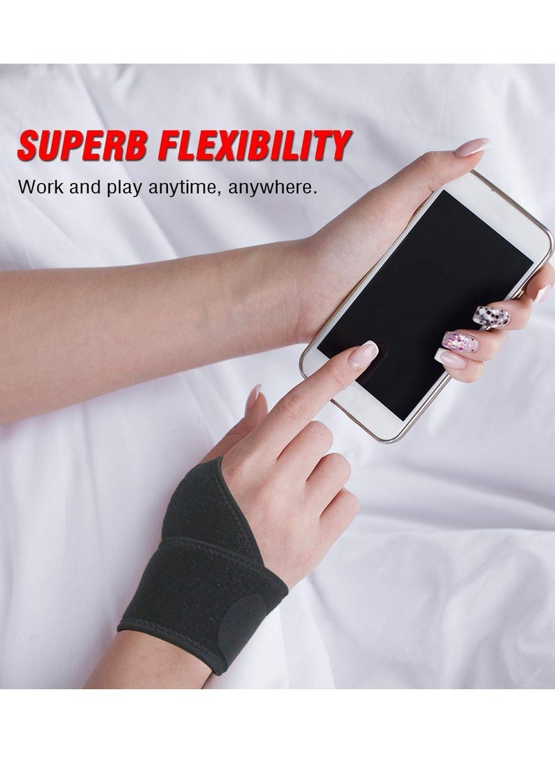 MJZ 1 Pair Wrist Support Braces for Carpal Tunnel, Adjustable Wrist Support Brace Stabilizer, Wrist Compression Wrap for Arthritis and Tendinitis Relief, Fitness Sports Weightlifting Wrist Straps  - Image 4