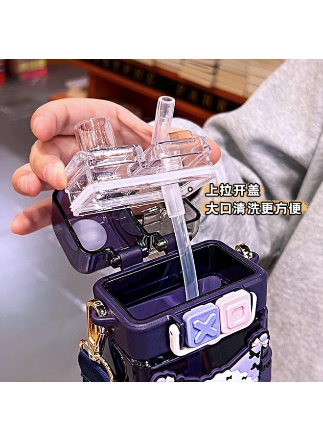 Hello Kitty by Sanrio Kids Water Bottle with Shoulder Strap, Available in Multiple Colors, 570 ML, Cartoon Design - Image 4