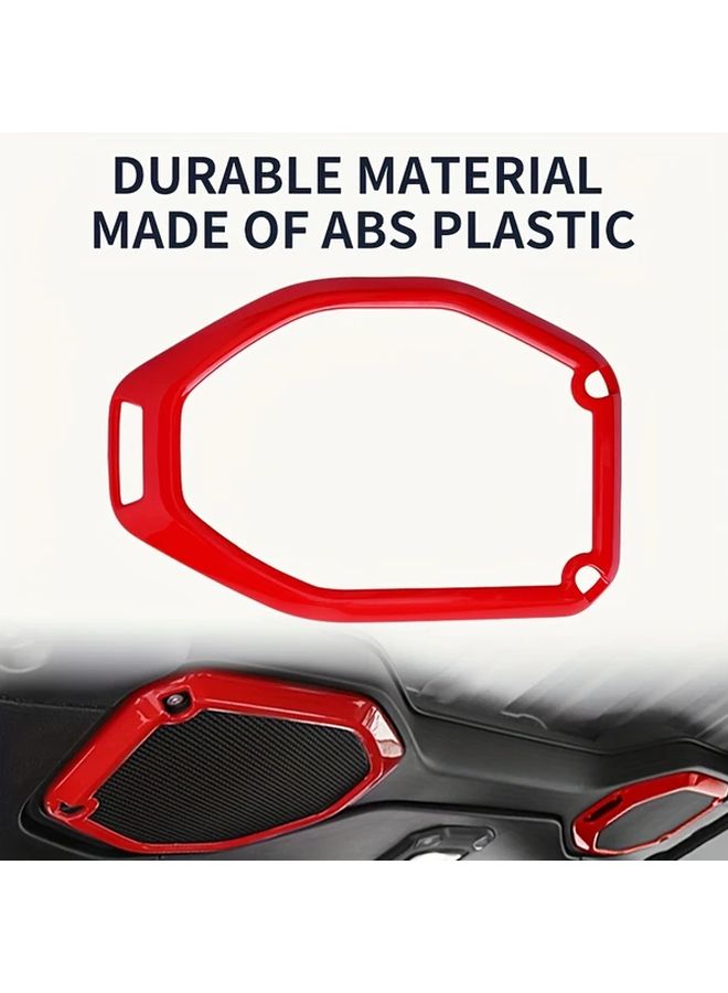 21 Pieces Red Car Interior Trim Accessories For Jeep Wrangler 2018 2022 - Image 3