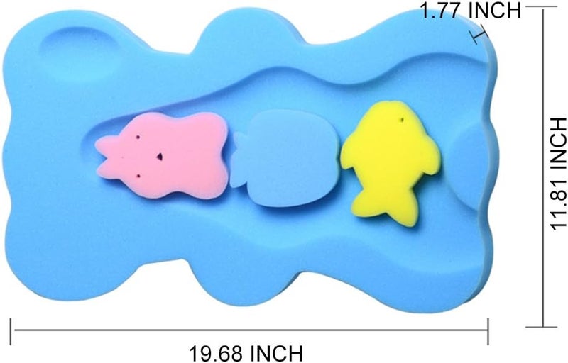 BEWAVE Comfy Baby Bath Sponge Cushion, Skid Proof Bath Mat, Yellow - Image 3
