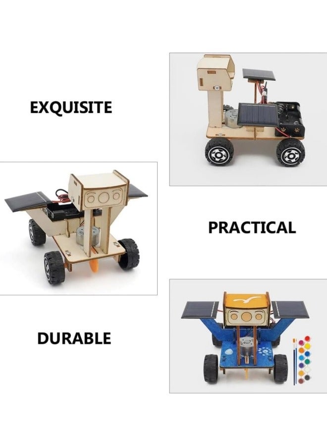 3Pcs Science kit, Solar Car Model Kits Wooden Remote Car, Science Experiment Kit, DIY Model Cars Kit Educational Building Toys - Image 4