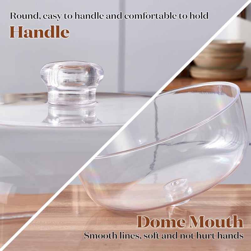 CozyState 11-inch Plastic Acrylic Cake Dome Cover, Suitable for Cake Stand Plates Transparent Cake Cover(Transparent Handle) - Image 3