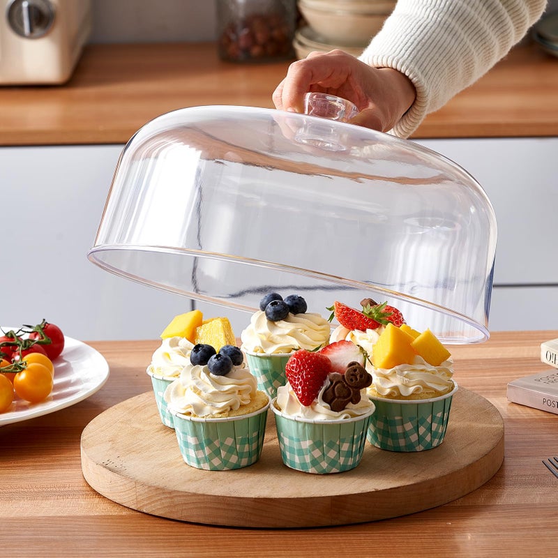 CozyState 11-inch Plastic Acrylic Cake Dome Cover, Suitable for Cake Stand Plates Transparent Cake Cover(Transparent Handle) - Image 5