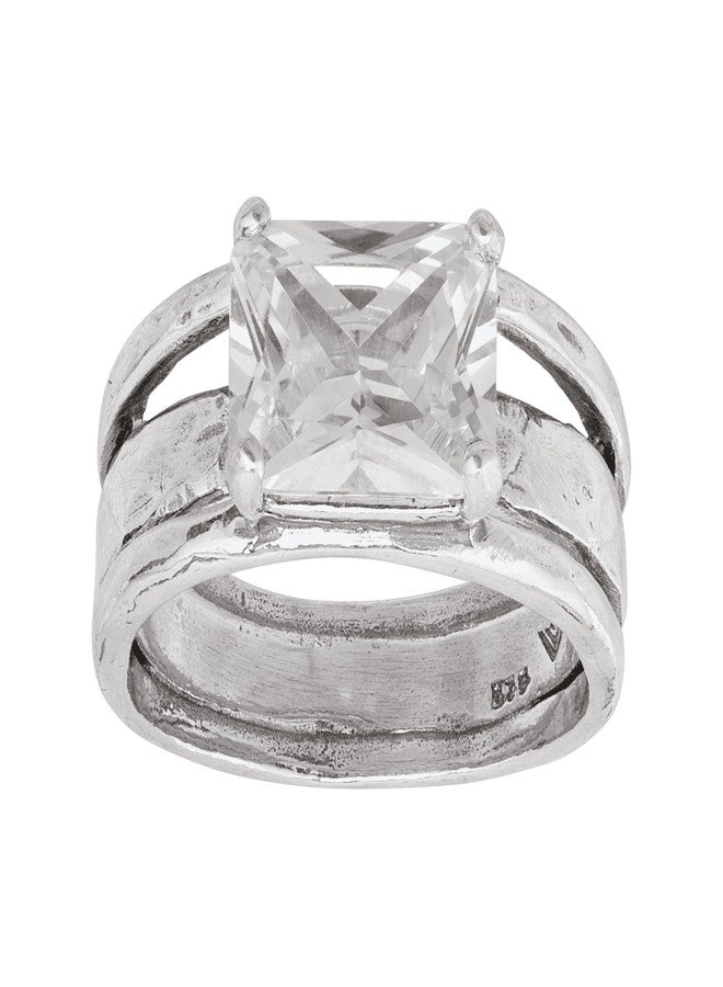 Silpada 'Sevilla Later' Cubic Zirconia Ring in Sterling Silver, Size 6, Size 6 - Image 1
